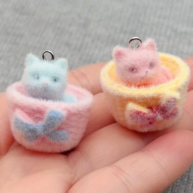 4 colgantes de gato de resina  - Jewelry Making For Birthday Party reseña y precio