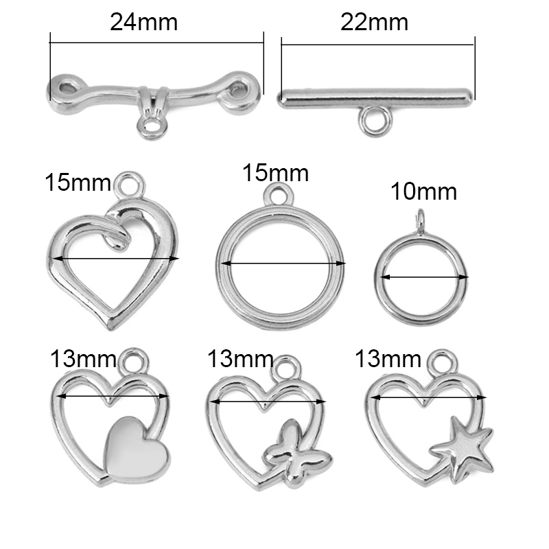 5 juegos de cierres OT de acer - Jewelry Making Class reseña y precio