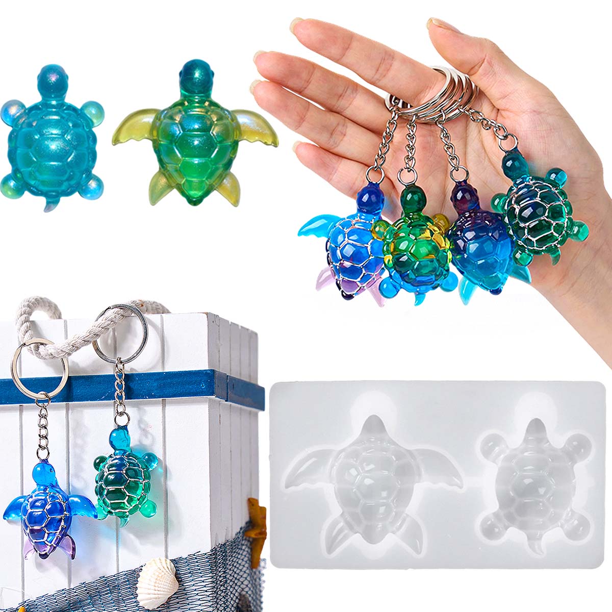 LLavero de tortuga marina 3D,  - Jewelry Making Mold reseña y precio